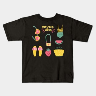 Summer and Beach Vibes Kids T-Shirt